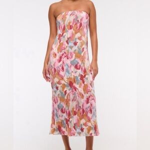 NWT A&F Giselle Pleat Release Midi Dress